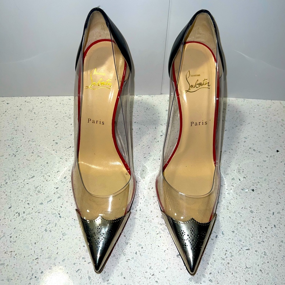 Christian Louboutin| clear, black and silver - Picture 2 of 4
